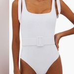 Beach Riot  Sydney Belted One-Piece Swimsuit, White, Small, BRAND NEW, $168 Photo 11