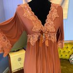 Deep V Neck Floral Lace Boho Babydoll Slip Dress Photo 2