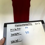 Torn By Ronny Kobo women's L midi bodycon bandage knit dress high neckline red Photo 5