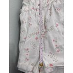 Celebrity Pink  Floral Short Sleeve Snap Front Elastic Waist Collared Romper M Photo 9