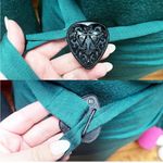 Gucci Authentic Rare Hysteria Black Heart & Teal Wool Adjustable Belt Photo 5