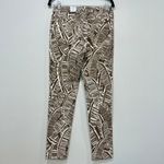 J. McLaughlin  Lexi Jean 6 NWT $178 Skinny Stretch Printed Brown White Geo Palm‎ Photo 2