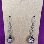 Handmade  Dangly Silver Witch Cauldron Earrings Photo 0