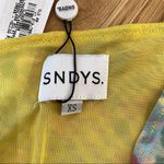 SNDYS Naomi Mini Dress in Yellow Flower Gold Size XS Photo 3
