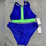 Coppersuit Women's Colorblock Zip Longline Bra Swim Set Photo 0