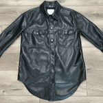Wilfred  By Aritzia Vegan Leather Shirt Jacket Black Shacket‎ Size Small Photo 1