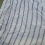 Hollister  White Red and Blue Textured Romper Suze Medium With Cut Out At Torso Photo 2