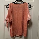 Maeve  Pink Velvet‎ Cold Shoulder Top Photo 5