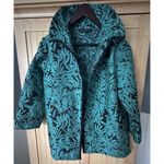 Ming Wang  Ladies Green Black Long Sleeve Open Front Size L Cardigan Jacket Photo 2