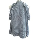 Strut & Bolt Elegant Striped Ruffle Blouse Photo 3