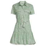 Amanda Uprichard  Cathee Floral Shirt Dress in Green Size Small Photo 1