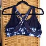 Athleta Blue Sports Bra Medium Support Moisture-Wicking Photo 2