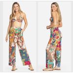 Johnny Was NWOT  Soft Side Wrap Pants Womens Sz XL Multicolored Tropical Pull on Photo 1