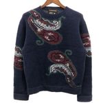 Vintage Cesarani Japan 100% wool paisley sweater Blue Size L Photo 0