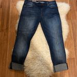 Kut From The Kloth Straight Leg Cropped Cuffed Hem Dark Blue Jeans EUC Sz 6 Photo 1