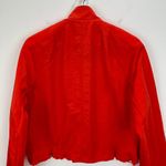 J.Crew  Collection Lightweight Bomber Jacket Relaxed Gold Buttons Red XS NWT Photo 8