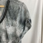 Miss Me  Gray Chain Embellished Short Sleeve Tunic Tee T Shirt Top M Photo 4