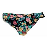 Time & Tru NEW Womens Black Floral Swimsuit Bikini Ruffle Lace Off Shoulder M Photo 8