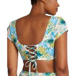 Modcloth NIP Amari Retro Bohemian Vibes Yellow Blue Floral Crop Bikini Top XS Photo 11