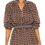 Veronica Beard NWT  Espie Dress Hazel Brown Smocked Ruffle Mini Dress Photo 0