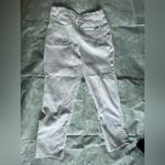 Chico's Chico’s size 8 women’s white jeans so slimming girlfriend slim leg crop, pockets Photo 5