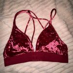Aerie NWOT Maroon Velvet Bralette Photo 0