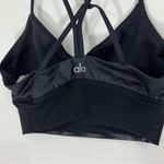 Alo Yoga Alo Lush Strappy Back Sports Bra Glossy Black Size XS Photo 6