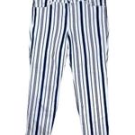 Brax Shakira Slim Fit Ankle Railroad Stripe Midrise Jeans women's Size 32x30 White Photo 0