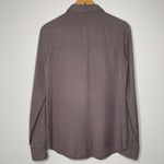 Alexander Wang T by  Taupe Washed Tencel Snap Button Shirt Size XS Photo 2