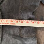 June Leather Suede Blazer Jacket Brown Silk Chiffon Lining M Brown Size M Photo 13