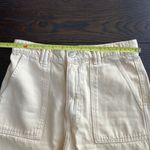 ZARA NWOT creamy beige High Rise cargo jeans pants large pockets small s Photo 6