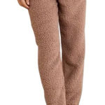 SKIMS  Desert Brown Teddy Sherpa Fleece Jogger Sweatpants Drawstring Waist Medium Photo 0