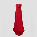 Revolve FAVIANA Red Strapless Evening Knot‎ Front Mermaid Sweetheart Gown 0 Photo 2