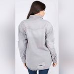 American Bazi Gray Deconstructed Denim Shacket (S) Photo 1