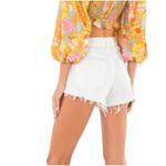 Free People NWT  Loving Good Vibrations White Distressed Jean Shorts Size 27 NEW Photo 9