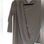Vince Camuto  Women's Small‎ Brown Draped Front Long Sleeve Dressy Blouse Photo 4