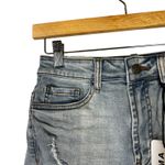 NWT Dogma Denim Jean Shorts Womens L Light Wash Distressed Fringe Daisy Dukes Blue Size L Photo 1