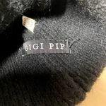 Gigi Pip Beanie Stocking Cap Ribbed Knitted Black Photo 3