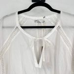 prAna NWT  Women's White Tacana Peasant Crochet Boho Blouse‎ Top Size Large Photo 6
