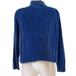 Evan Picone  Soft Knit Full Zip Long Sleeve Cardigan Sweater Vintage Blue Small Photo 2