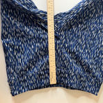 Nic+Zoe Womens Abstract Print Pants Sz 12 Blue High Rise Cropped Casual Career Photo 7