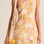 Abercrombie & Fitch Linen One shoulder floral dress Photo 0