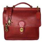 Coach Vintage Willis Red Glove Tanned Top Handle Crossbody Bag 9927 USA COA Photo 15