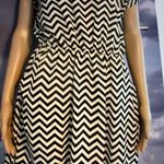 Poetry  Black and White Zigzag Mini Dress Photo 0