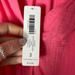 Chico's NWT Chico’s Women’s Short Sleeve Gauze Ruffle Sugar Pink Dress size 3 (14-16) Photo 3