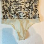 Free People  weekend plans bodysuit in tea combo floral sheer ruffles Photo 14