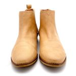 Toms Ella Chelsea Boots Skip On Booties in Honey Leather Faux Shearling Size 9.5 Photo 10