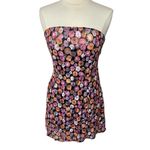 NWOT MISCREANTS Cupid Lace Mini Dress in Orange and Pink Floral, UK 12 (US 8) Black Photo 2