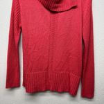St. John's Bay Wide Button Up Turtleneck Sweater Womens Medium Soft Cozy Casual Pink Photo 2
