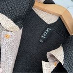 Berek Artistic Textured Abstract Pebbles Jacket Cardigan Cream Black M Like New Black Size M Photo 10